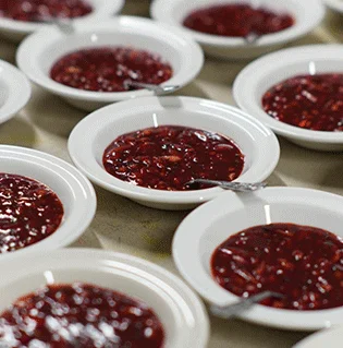 cooking setup at a London party by top food catering service
