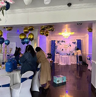 Party hall for hire hosting a cultural celebration.