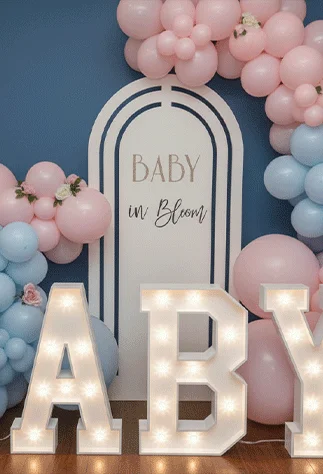 Baby shower venues London offering elegant hall setup.