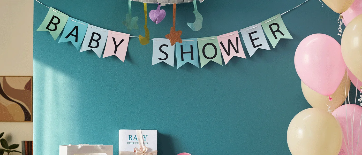 Elegant baby shower venue in London with premium decor